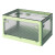 金诗洛 K5263 五开门折叠收纳箱子 多功能透明储物整理箱盒 绿色大号51.5*36*30cm