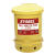 西斯贝尔（SYSBEL）WA8109300Y 黄色防火垃圾桶 可燃物防爆垃圾桶10加仑脚踏式化学品溶剂UL标准桶 10加仑 