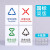 垃圾分类标识贴纸宣传画垃圾桶标志不可回收易腐厨余干湿垃圾指示有害标语提示防水背胶 北京-无图标4张 40x50cm