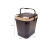 努师傅  CZT03 茶渣桶 塑料按压式方形茶水桶 7L 商用办公室手提垃圾桶 过滤垃圾筒 棕色