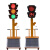 湖南可升降太阳能交通移动红绿灯信号灯驾校警示灯指示灯十字路口 300-8C-60型【升降款】 300四面两灯倒计