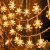 贝工 LED雪花灯 220V 暖色 新年春节装饰彩灯串 物业商场满天星装饰氛围灯 100米600灯