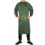 久匀 长袖防水布罩衣 防油防污厨房食堂长款围裙 军绿色 120x120cm