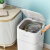 垃圾桶厕所卫生间轻奢厨房客厅大容量自动打包有盖带盖卧室篓 大盖 灰 +30只垃圾袋