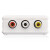 绿联 AV转HDMI转换器 3RCA音视频莲花头高清转接器 USB供电  白色 40225
