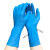 卫生加厚一次性丁晴加长橡胶乳胶劳保防油耐油耐酸碱机械手套 蓝色加长稍厚12寸100只 M