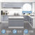 家易澳2024新款家用大理石岩板橱柜水槽柜厨房一体柜组合厨房柜子橱柜灶 平面款 80cm