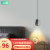 云舍（CLOUDHOUSE）创意卧室床头小吊灯丹麦设计师餐厅灯现代简约吧台装饰长线吊灯具 灰色款 直径6CM 三色光 7W