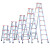 铂特体 铝合金梯子 折叠伸缩人字梯装修脚架梯户外A型登高双侧梯仓库工厂工程工地楼梯 加宽加固款 1.5米高