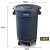大号塑料圆形垃圾桶酒店厨房工业环卫物业大容量有盖加厚收纳水桶 168L灰色加强版不带底座