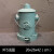 美式工业风复古垃圾桶LOFT脚踏消防栓纸篓创意酒吧装饰品摆件 小号蓝色