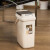 穆运  茶渣桶办公茶室塑料茶水桶手提过滤排水茶叶垃圾桶 浅咖 27.5*18.5*36cm