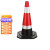 橡胶雪糕筒路障警示红白反光路锥形桶隔离墩道路施工高 高70cm4斤
