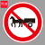 谋福（CNMF）交通标志指示牌 停车场标识牌可定制【禁止畜力车通行-贴反光膜UV（加铝槽和抱箍）】