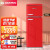 大宇（DAEWOO）双门复古冰箱 210L家用小型独立冰箱 二级能效办公室迷你冰柜 210L双门复古冰箱【复古红】