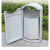 冠峰 白色60L+钢板喷塑 现代室外垃圾桶304不锈钢户外小区果皮箱GNG-414