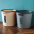 定制大号卫生间客厅厨房卧室办公室带压圈无盖垃圾桶纸篓适配 定制大号绿色适配