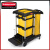 Rubbermai FG9T7300 大容量带储物桶可移动清洁推车酒店保洁 30夸脱28.4升黄色储物箱FG9T8400