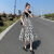 莫代尔法式娃娃领连衣裙2022年新款韩版夏季高腰显瘦印花高级感茶歇裙子 黑色 S 80-100