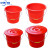 塑料手提水桶红色大小水桶带盖子耐摔 17.5L无盖