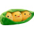 豌豆抱枕可爱创意公仔毛绒玩具女孩靠垫豆子玩偶娃娃生日礼物摆件 绿色 25厘米(订阅收藏+送小挂件)