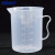 海斯迪克 HKQS-103 透明量杯带把 容量杯刻度杯 高硼硅带手柄塑料计量杯 6pc（250~5000ml） 