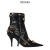 巴黎世家（BALENCIAGA） 618女士CAGOLE90MM短靴 Black Silver 3 (36)