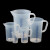 忽风塑料量杯食品级加厚PP带刻度烧杯厨房家用烘焙工具奶茶进口VITLAB 1000ml 蓝色刻线