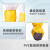 防化鞋套防耐酸碱化学品 防滑防水PVC靴套危化品车间液体防护 黄色(1双) 均码