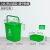 带盖分类垃圾桶带滤网有盖绿色厨余提手塑料桶茶水桶10L20L 1 0 提手桶【有盖 有滤网】 方形【绿 厨余垃圾】
