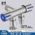 304不锈钢角阀一进二出双出水双控开关一分二上下马桶 黄色
