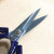 杭州防锈SK5钢剪刀黑色套管深蓝工业皮革橡胶塑料厨房 4111A-3小号 长17.5厘米买