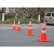 MALYpvc路锥禁止停车交通设施反光锥道路安全施工警示三角圆锥路障 黑底70CM-3.2KG款 0.4kg起 红