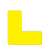 泓瑞沣 黄色角标 线宽50mm  L型  （个）