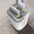 电动洗地机拖吸扫一体机拖地吸三合一拖把脱吸尘扫地自动清洗 优雅白色豪华套装1桶+2拖把+8块