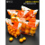 鲜元一次性橙子水果袋水果保鲜袋橘子樱桃包装袋车厘子礼品袋自封 4斤装 A版橙色-04100只 橙 1