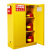 45加仑黄色易燃液体安全柜化学品储存柜防火防爆柜 黄色45加仑安全柜易燃品柜