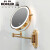 科勒（KOHLER）全铜LED化妆镜壁挂家用触控伸缩镜浴室免打孔折 银色充电款