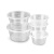 圆形1000ML一次性餐盒塑料打包加厚透明外卖饭盒带盖快餐便当汤碗 4800ml透明(30套带盖)