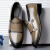 厂家直销男士商务休闲皮鞋双排扣尖头正装亮面孟克鞋英伦 18023-1黑色 38