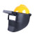 高空面罩配安全帽氩弧焊接防护全脸部头戴自动变光色电焊帽工面屏 高空面罩+安全帽【黄色国标】