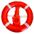船用免充气救生圈实心防汛成人实心塑料圈5556海事认可船检救生圈 Φ8毫米31米绳包