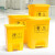 慎固 加厚脚踏垃圾桶 小区实验室废物回收箱结实耐用污物桶 黄色40L垃圾桶【脚踏式】