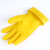 腾力翔 乳胶橡胶手套 10双 加厚款 牛筋耐磨清洁防水防滑耐磨 胶皮塑胶均码 黄色 均码