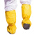 液体定制防滑防防护碱化学品鞋套靴套危化品PVC耐酸防化防水车间 黄色100双 均码
