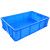 阿笛莫（ADIMO) 周转箱 X3# 565*415*220mm 蓝色 塑料物流仓库斜插箱加厚货物大号零件收纳工具存储箱