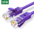 绿联 NW102 六类千兆网线 非屏蔽八芯双绞成品跳线 紫色 1米80835 2条装