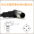 M12圆形连接器预铸连接线传感器线束集线器分线合预铸线束接头 弯头4针公头带线5米