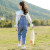 路蒙卡帝（REMCAOTI）女童秋装新款洋气时髦套装秋季中大童儿童装背带裤两件套 牛仔背带裤-单件 150cm