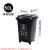 塑料分类垃圾桶手推式带轮带盖4轮加厚户外物业业商环卫桶50L 黑色-干垃圾 50升